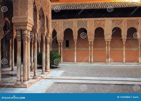 Alhambra patio stock photo. Image of castle, color, pillar - 15345860