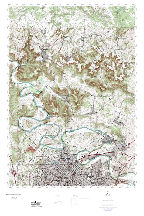 Mytopo Bowling Green North Kentucky Usgs Quad Topo Map