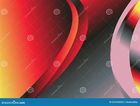 Grey Red And Yellow Gradient Curve Background Vector Art Beautiful