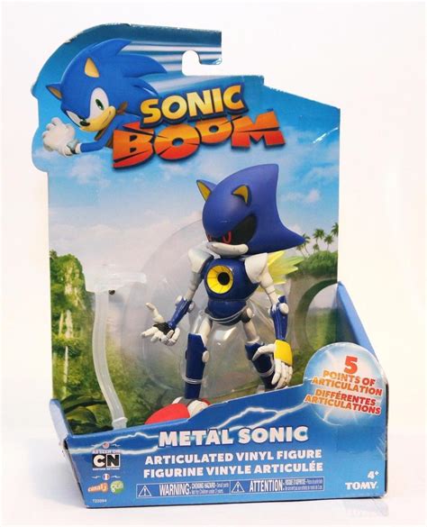 New Sonic Boom 6 Metal Sonic Articulated Vinyl Figure Boxed W Stand