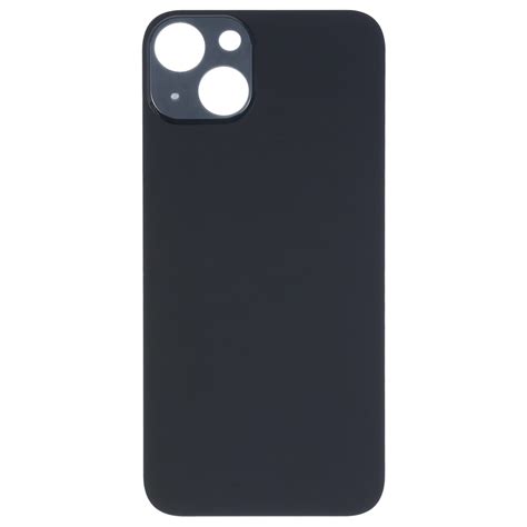 Easy Replacement Big Camera Hole Glass Back Battery Cover For Iphone 14 Black