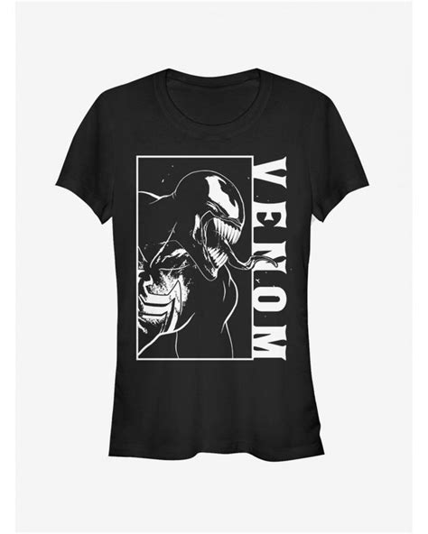 Marvel Venom Profile Block Womens T Shirt 375 T Shirts Black Sm Md Lg