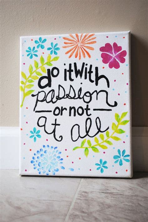 Canvas Quote Painting 8x10 Do it with passion by SunkissedCanvases, $16 ...