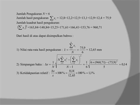 Ketidakpastian Pengukuran Ppt