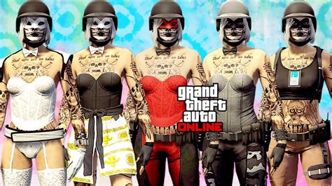 Gta Online Como Obter V Rios Trajes Femininos Tryhard Modded Pelo