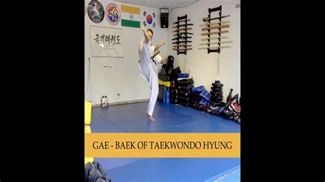 Taekwondo Black Belt Forms Gae Baek Hyung Of Taekwondo Youtube