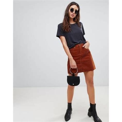 Blank NYC Skirts Blanknyc Corduroy A Line Skirt Brown Mini 24