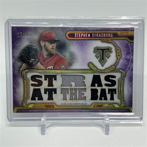 Last No Stephen Strasburg Memorabilia Relic Amethyst Parallel 27 2020