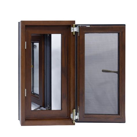 Insulated Classic Aluminum Clad Wood Casement Window With Fly Screen