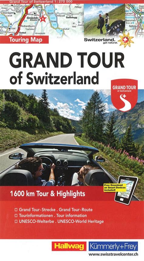 In Stock: Grand Tour Of Switzerland Travel Map – World Road Maps