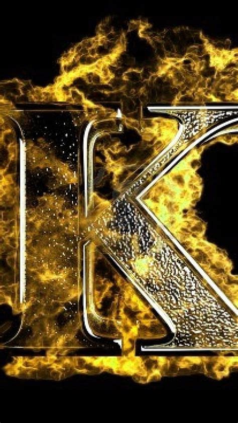 K Letter Yellow Fire Hd Phone Wallpaper Pxfuel