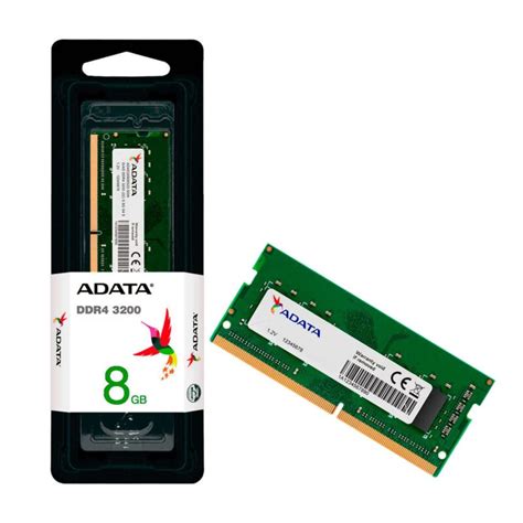 ADATA MEMORIA RAM PORTATIL DDR4 8GB BUS 3200 MODELO AD4S32008G22