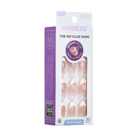 Kiss Impress® No Glue Mani Press On Nails Fearless 30 Ct Kroger