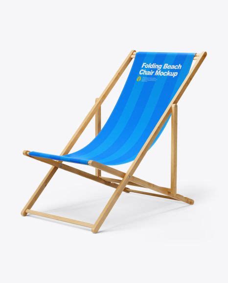 Folding Beach Chair Mockup Half Side View Mockup Psd Folding Beach