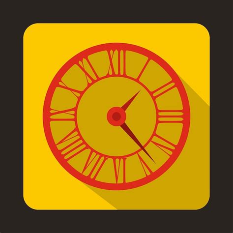 Icono De Reloj En Estilo Plano Para Cualquier Dise O Vector Premium