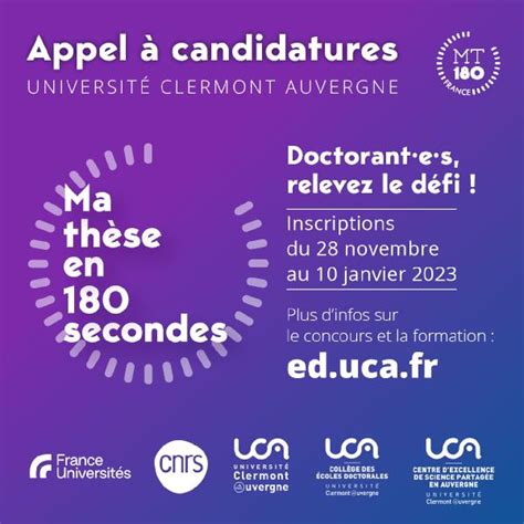 L Universit Clermont Auvergne Lance Un Avis Candidature Pour Le