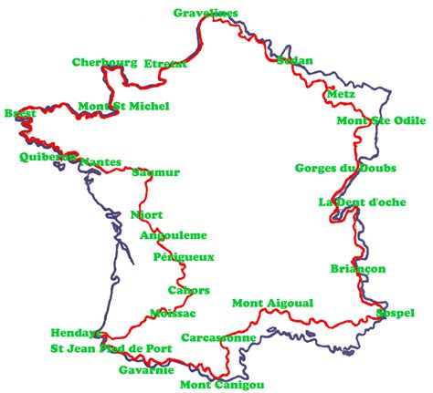 Carte Des Chemins De Grande Randonn E En France