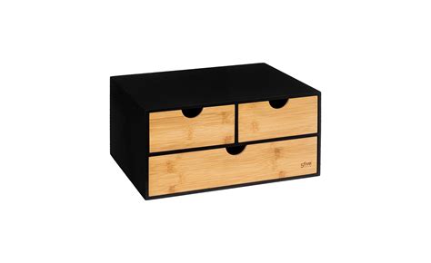 Organizator Za Stol Bamboo 32 5x23 5x15cm Crni Emmezeta Webshop