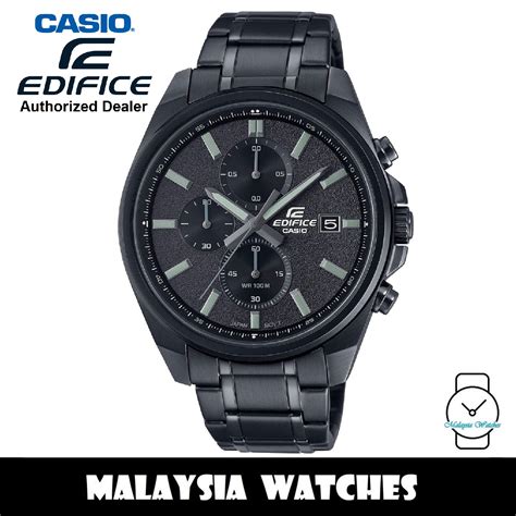 Official Warranty Casio Edifice Efv Dc A Quartz Chronograph Black