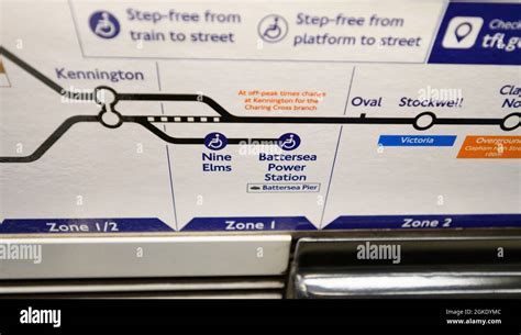 Northern Line London Uk 14 September 2021 The New Map Of The Northern Line Adding Kennington