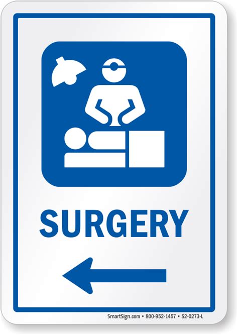 Surgery Signs Surgery Door Signs