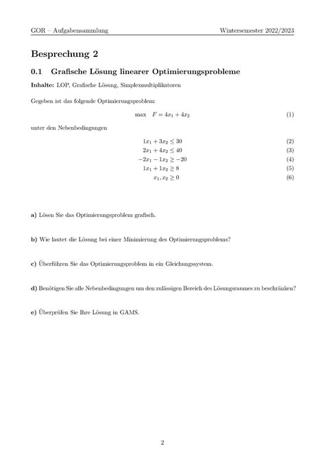 Besprechung Zusammenfassung Und Erl Uterung Gor