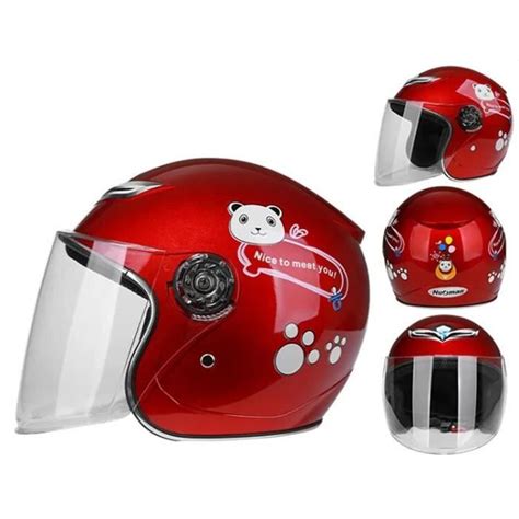 MotoLovee Casque de moto intégral pour enfants anti vibration multi