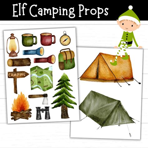 Printable Elf Camping Props Mom Wife Busy Life