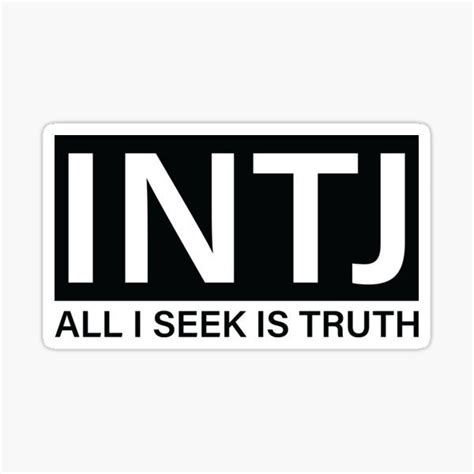 Intj Myers Briggs 16 Personality Types Sticker For Sale By