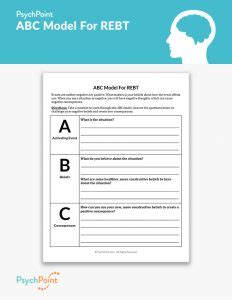 ABC Model For REBT Worksheet | PsychPoint