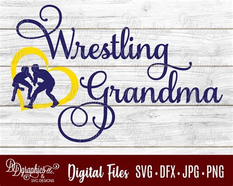 Wrestling Grandma Svg Wrestle Svg Wrestler Svg Svg File Etsy