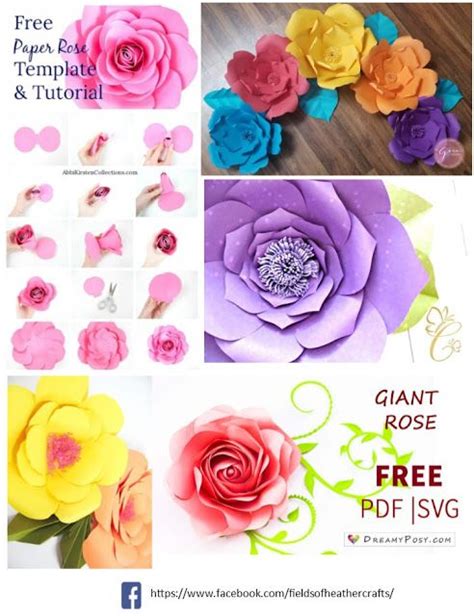 Fields Of Heather: Free Templates & Tutorials For Making Paper Flowers ...