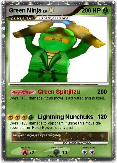 Pokémon Green Ninja 77 77 Green Spinjitzu My Pokemon Card