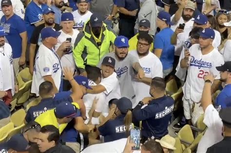 Fair Or Not Dodger Stadium Has Earned A Reputation For Fan Brawls
