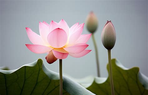 Lotus Flower Sitting On Flower Stem Background Gyeonggi Do Gwangokji