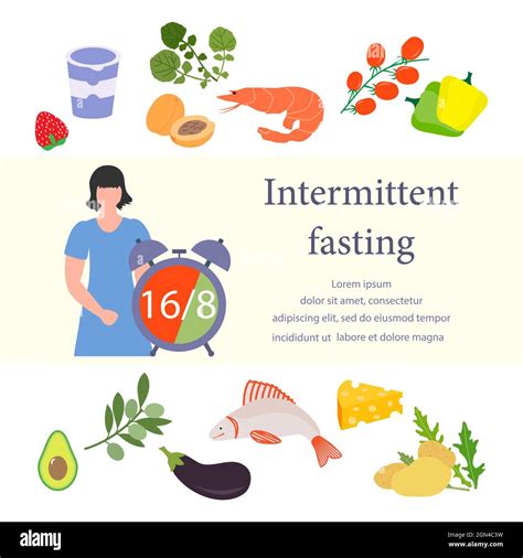 Ilustración Vector Consultor De Nutrición Explica El Método Intermitente De Ayuno 168 El