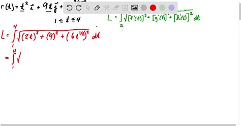 Solved Find The Length Of The Curve R T T 2 I 9t J 4t 3 2 K