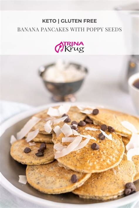 Keto Banana Pancakes With Poppy Seeds - Trina Krug