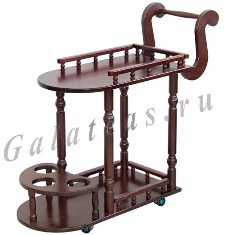 Стол сервировочный с отделением под бутылки из массива дерева купить в ...