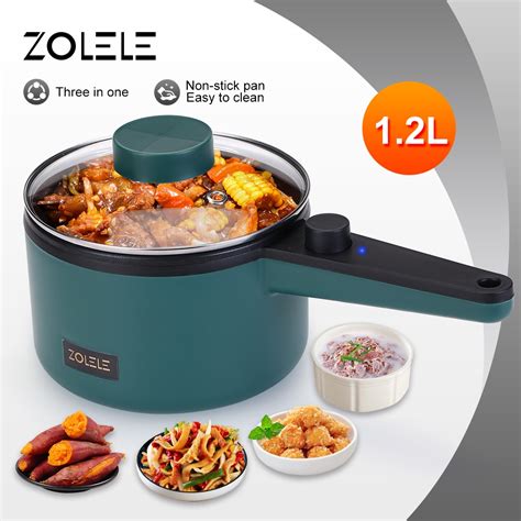 Zolele Multi Cooker L Mini Electric Cooker Non Stick Ceramic Coating