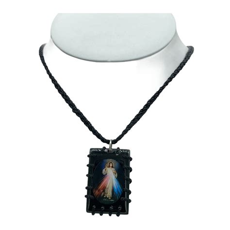 Divine Mercy Scapular Necklace Handmade Etsy