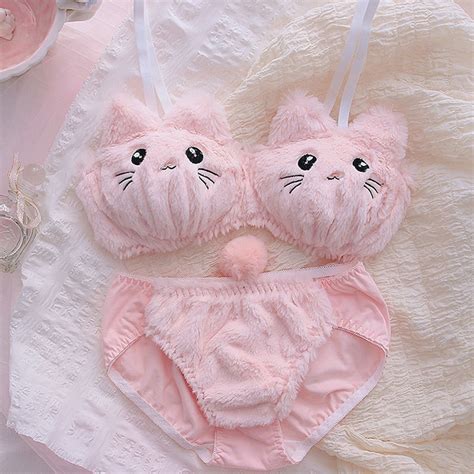 Cute Fluffy Lingerie Set Fuzzy Bra And Panty Sexy Bear Etsy