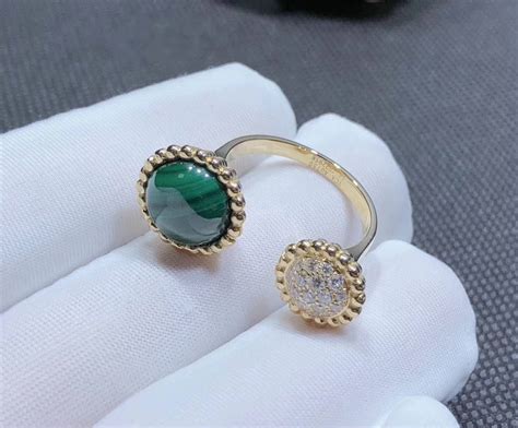 Inspired Van Cleef Arpels K Gold Perlee Couleurs Malachite