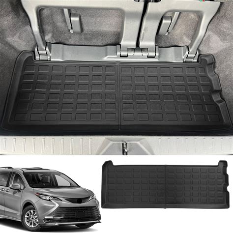 Buy PowoqTrunk Mat Compatible With 2021 2024 Toyota Sienna 3rd Row