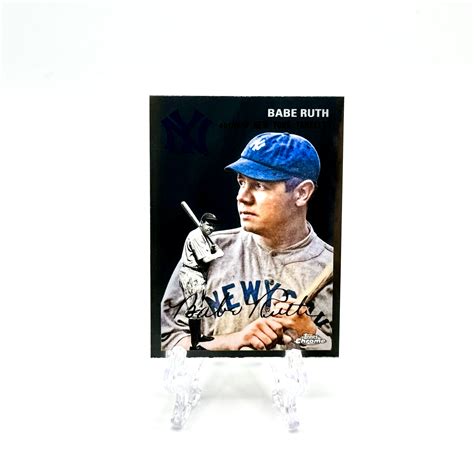 Topps Chrome Platinum Anniversary Babe Ruth Image Variation Ssp Ebay