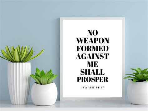 No Weapon Formed Against Me Shall Prosper, Isaiah 54:17, Bible Verse
