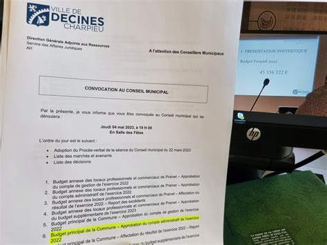 Décines Charpieu Le compte administratif au menu du conseil municipal