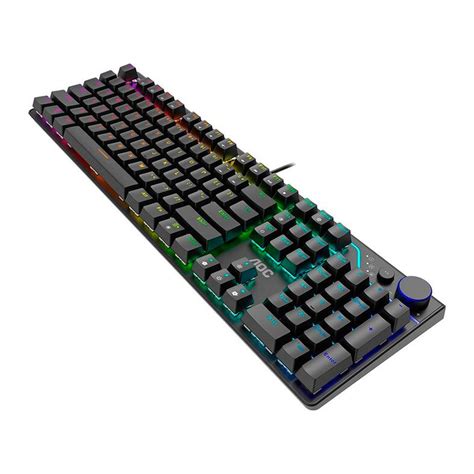 Teclado Mecanico AOC GK530 RGB ANSI Switch Vermelho Preto GK530BR