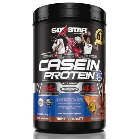 Six Star Pro Nutrition Elite Series Casein Protein Powder Triple