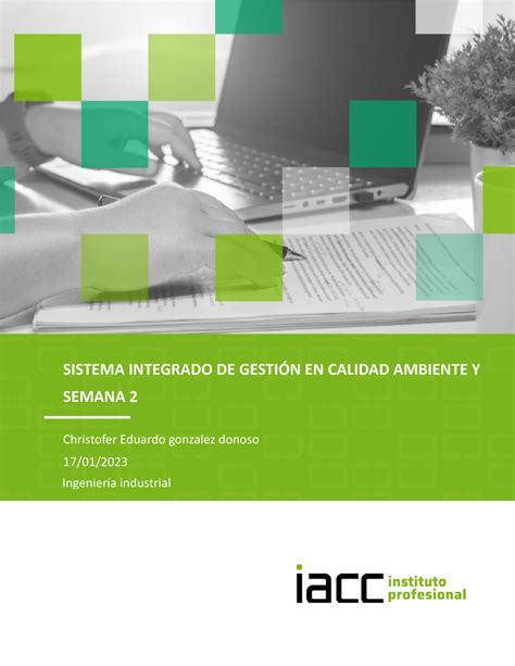 Tarea Semana De Integrado Sistema Integrado De Gesti N En Calidad